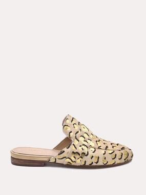 Kaanas Gold Leopard Milan Mule 9